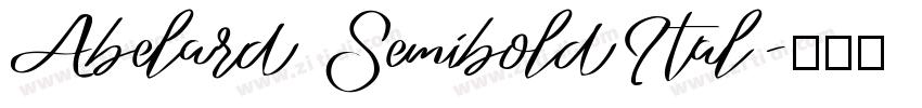 Abelard SemiboldItal字体转换